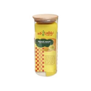 Bote cristal tapa madera 1.4l Ah Table
