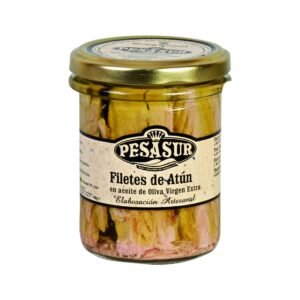 Filetes de atún fresco en aceite de oliva Bio 195g Pesasur